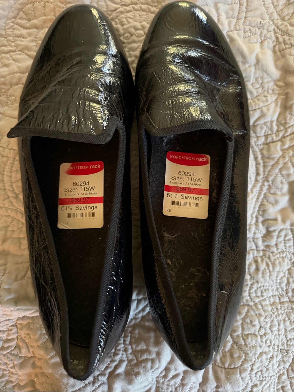 Black Patent Slip-On Women’s Flats - Nordstrom- never worn